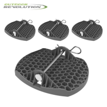 Caravan Jack Pads Metal Pin Caravan Steady Leg Jack Pad Feet - Pack of 4 - NEW