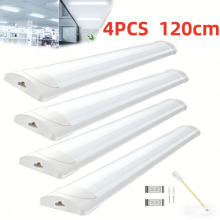 4PCS 4FT LED Batten Light 6500K Daylight Fluorescent Strip Light Garage Lamp
