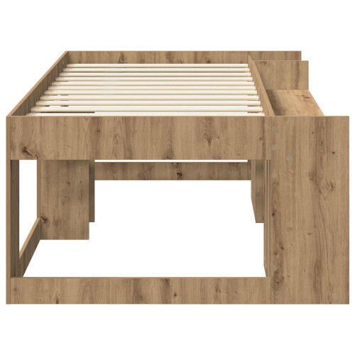 VidaXL vidaXL Kids'Bed Frame with Storage Artisan Oak 75 x 190 cm 1