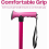 Folding Adjustable Aluminium Walking Stick with Ergonomic Rubber Handle - Pink 2