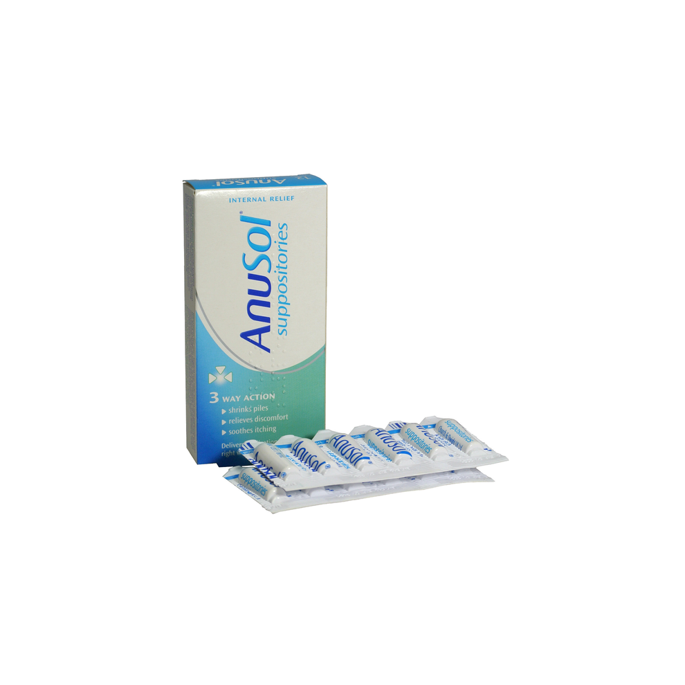 Photos - Other Office Equipment Anusol Suppositories Treatment Haemorrhoids Shrinks Piles 3 Way Action - 24 Pack
