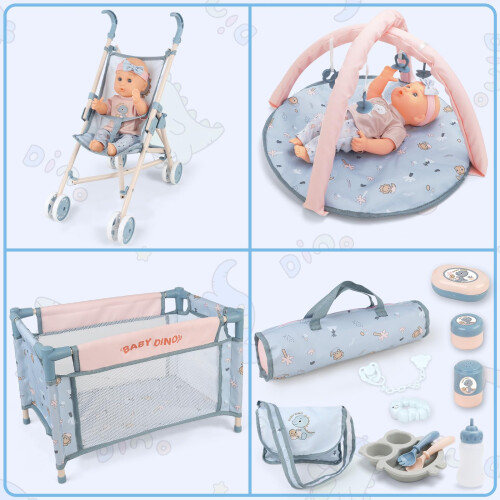 deAO Toys 6-in-1 Baby Doll Playset -Blue 1