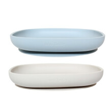 2 Pack Silicone Feeding Suction Plates for Babies and Toddlers, BPA free