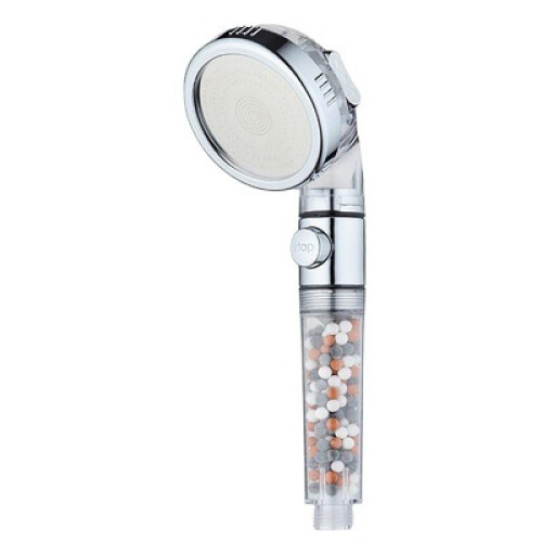 (005) Negative Ion Filter Handheld Shower Head One-Button Pause Modern Rain Shower SPA High Pressure Water Saving