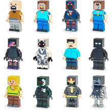 (My world 6 3158) HIM Entity 303 Steve Figure Building Blocks Kids Educational Puzzle Toy World Series Weapon Accessories 1 Pack