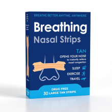 (Red (26 pieces)) Extra Strength Nasal Strips for Snoring Relief Care 30 Count Breathable Adhesive Strips Medicated