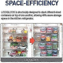 4 Set Clear Food Snack Container Box Round