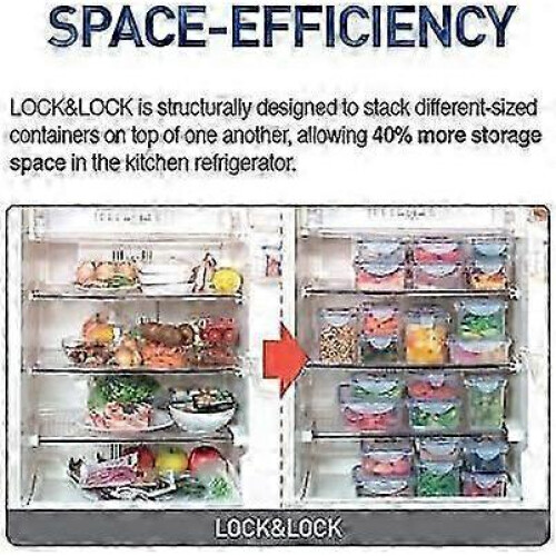 4 Set Clear Food Snack Container Box Round