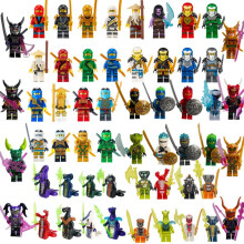 (XA snake monster 8) Ninja Snake Monster with Golden Weapons, Master Wu Phantom Building Block Set, Puzzle Toy for Boys Gift Collectible