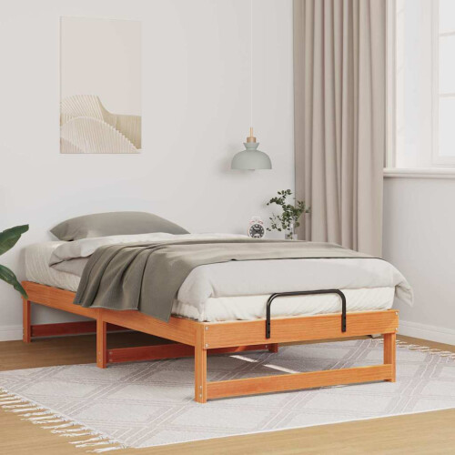VidaXL vidaXL Bed Frame Brown 90 x 190 cm Solid Pine Wood