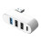 180 Degree Rotatable 4 Port USB 3.0 Hub USB Rotating Hub-White 1