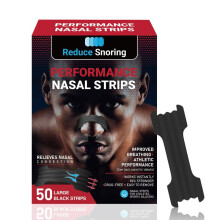 (Black (50 pieces)) Nasal Strips for Athletes Breathing Aid 50 Pcs Sport Nasal Dilator Improve Breath and Sports Performance