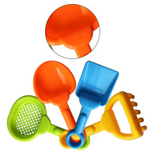 4PCS Sandcastle Rake Schaufel Meer Sand Spielzeug Tragbare Bunte