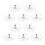 10Pcs Squid Hook Thick Stainsless Steels Barbed Umbrellas-28MM 1