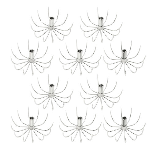 10Pcs Squid Hook Thick Stainsless Steels Barbed Umbrellas-28MM