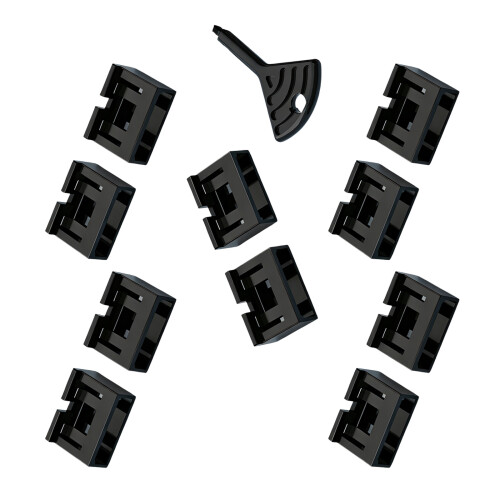 Protection d'interfaces USB haute durabilité, 10 pièces,-Noir