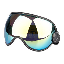 Motorradbrille, Bubble Shield-Brille mit weitem-Galvanik gelb