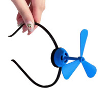 Kunststoff Stereo Propeller Form Haar Hoop Frauen Spa-Blau