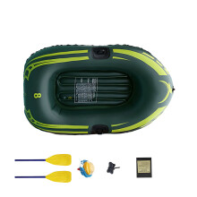 Bateau gonflable portatif de PVC pour l'amusement extérieur-Vert
