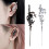 Boucles d'oreilles en diamant étoile et lune-argent 7