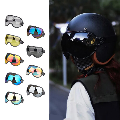 Motorradbrille, Bubble Shield-Brille mit weitem Sichtfeld-Silber 2
