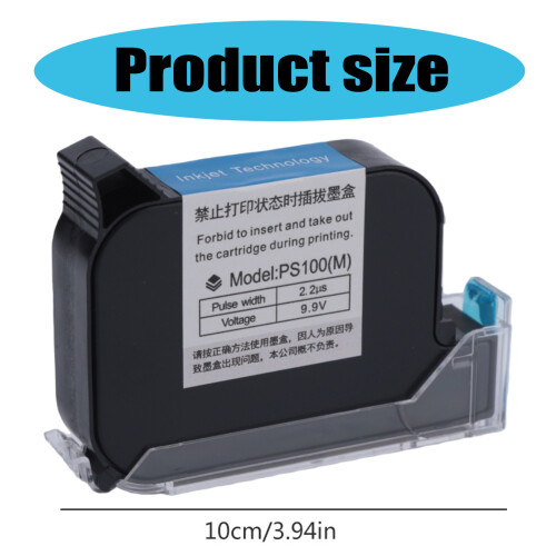 PS100(M) Schwarze Tintenpatrone für Handdrucker, schnell 2