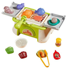 (Bt0804 color box (minimum order 48)) Kids Toy Kitchen Fruit Vegetable Color-Changing BBQ Toy Storage Portable Pretend Play Gift for Boys Girls