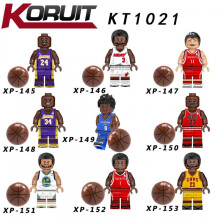 (XP150) KT1021 Basketball Figure Building Blocks Kobe Jordan James Assembling Toy Kids Educational Collectible Model