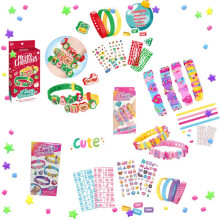 (02 letter bracelet 4 pack (107g)) Fun Beaded Bracelet Toys for Girls DIY Craft Kit Handmade Gift for Kids