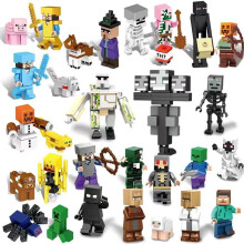 (29 minifigures animals) Minecraft Creeper Building Blocks XL03/04 Set Educational Toy for Kids Gift