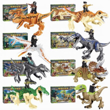 Jurassic World T-Rex Building Blocks, STEM Toy for Boys, Dinosaur Puzzle Set, Kids Educational Gift, Construction Kit