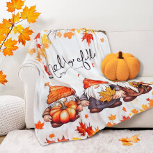Fall Leaves Throw Blanket Orange 60" x 50"