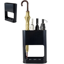Umbrella Rack Metal Frame 4-Slot Non-Slip Drip Tray