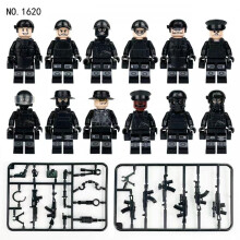 (8 minifigure set) Howitzer WWII Building Blocks Military Figures Toy Set with Machine Gun Accessories Weapons Mini Bricks