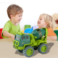 Toy Excavator with Inertia Slide and Rubber Tracks for Kids