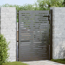 vidaXL Garden Gate with Lock Black 110 x 130 cm Powder-Coated Steel