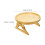 Sofa Armrest Tray Table Light Yellow Foldable 2Pack 5
