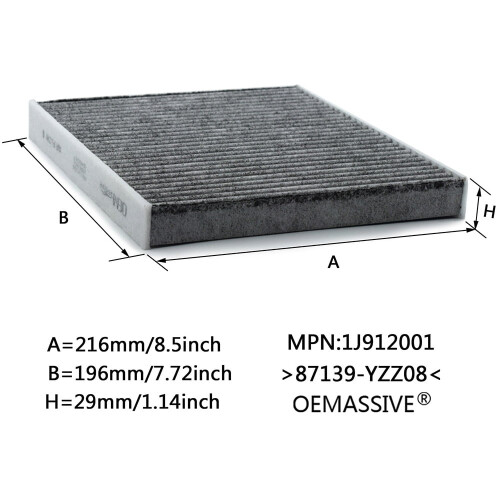 Engine Cabin Pollen Air Filter Combo Set for Toyota Camry 2