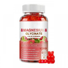 (220g) Magnesium Glycinate Gummies High Absorption Sugar-Free Sleep Support Bone Health Lemon Flavor 60 Count
