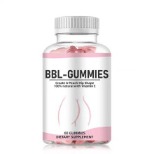 (220g) BBL Booty Gummies for Women - Natural Butt Enhancement Gummies - Firming & Lifting Peach Butt Supplement - 60 Count
