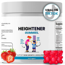 (60 capsules) Height Growth Gummies 60 Count Heightener Supplement for Kids Teens Bone Health Vitamins Minerals Delicious Fruit Flavor