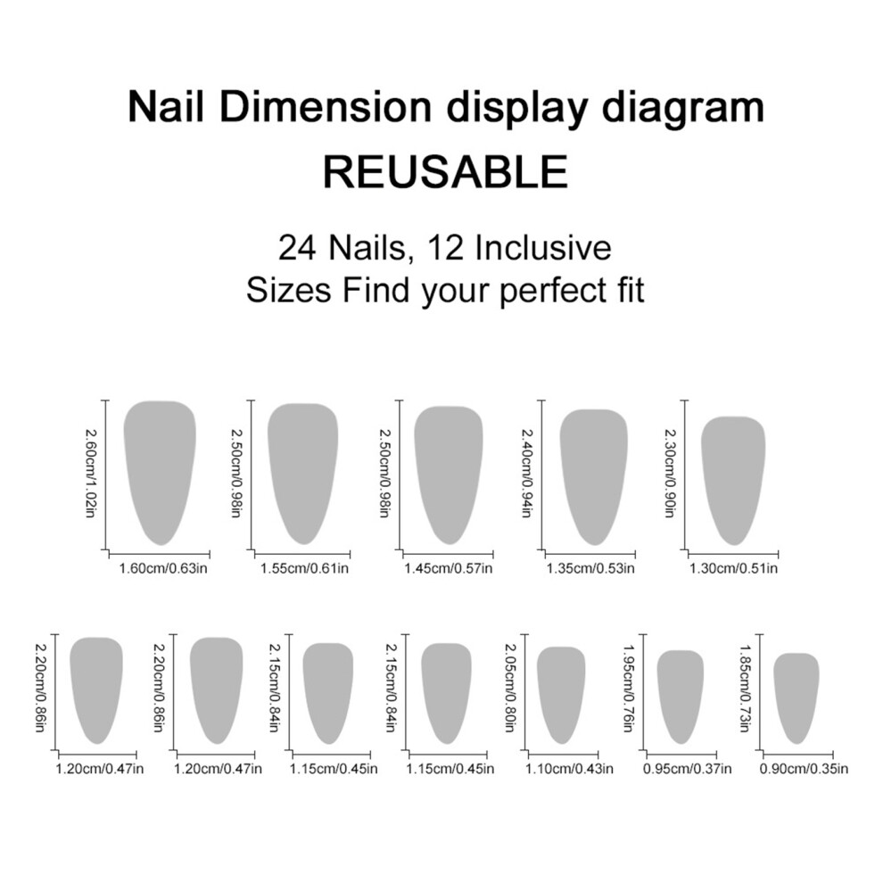 Creation-3C 24Pcs Halloween Red Press On Nails For Women