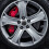 Car Interior Accessories Black Fiber Wheel Cap 5