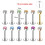 Labret Lip Studs Set with Cubic Zirconia 12 pcs 2
