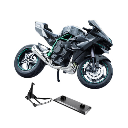Motorcycle Model 1:10 Scale Gray Collectible with Stand 1