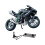 Motorcycle Model 1:10 Scale Gray Collectible with Stand 3