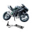 Motorcycle Model 1:10 Scale Gray Collectible with Stand 4