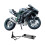 Motorcycle Model 1:10 Scale Gray Collectible with Stand 5