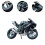 Motorcycle Model 1:10 Scale Gray Collectible with Stand 6