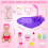 deAO Toys Baby Doll Set with Bathtub Purple 2